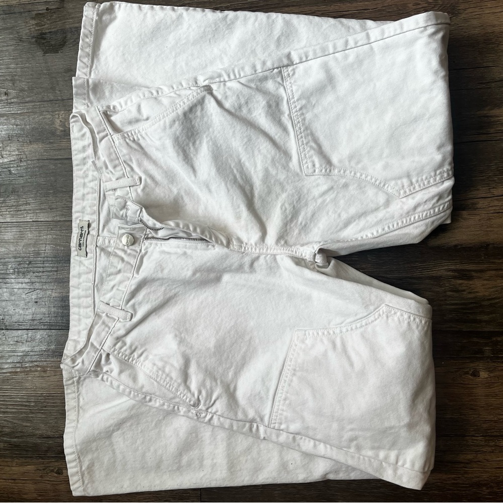 Carhartt WIP Double Knee Pant | White (worn washed)